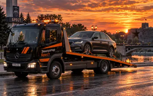 Погрузка автомобиля с заблокированными колёсами